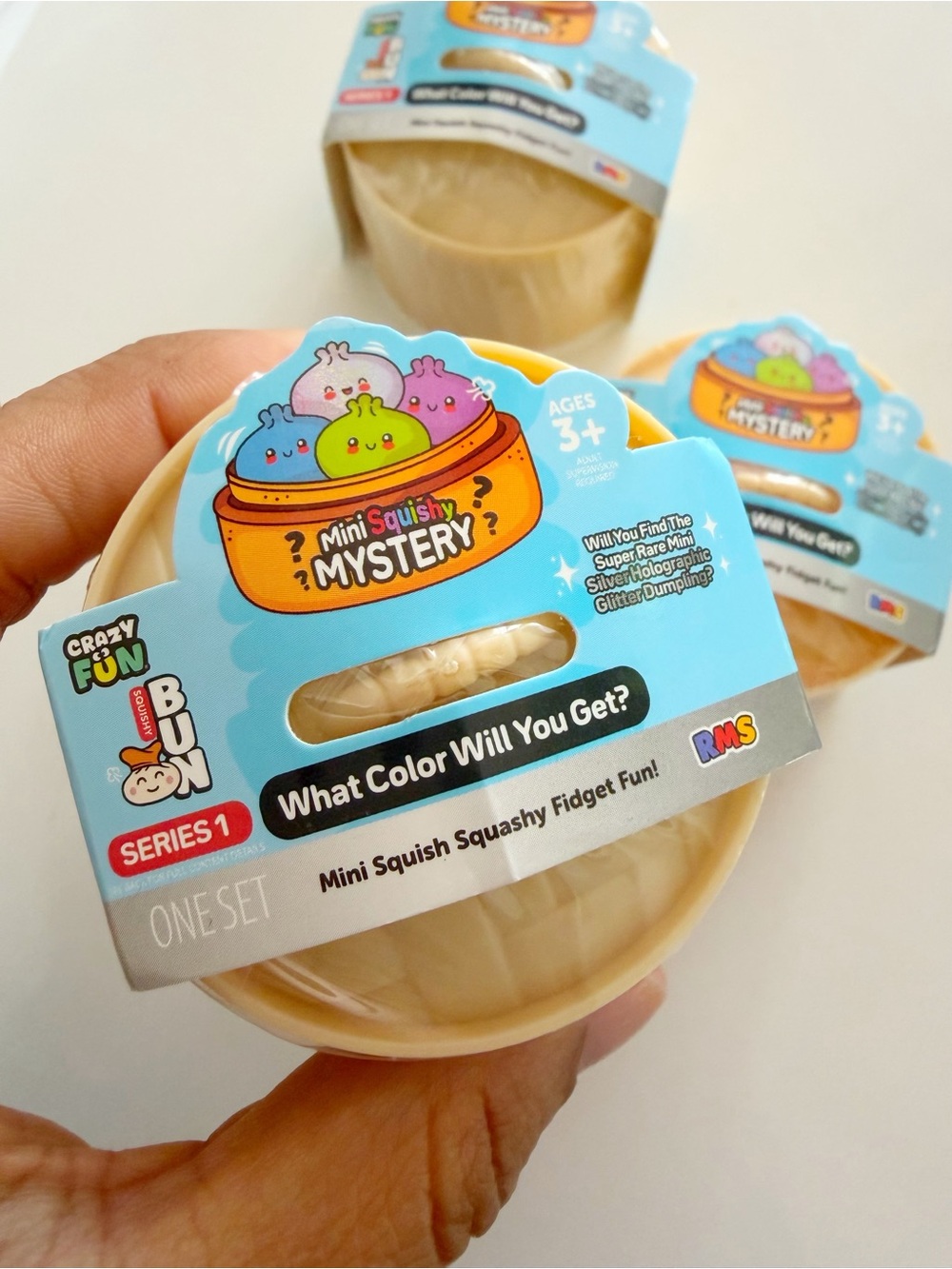 RMS Mini Squishy Mystery Dumplings Bundle of 3 Sealed Authentic Rare Series 1 - Picture 2 of 5